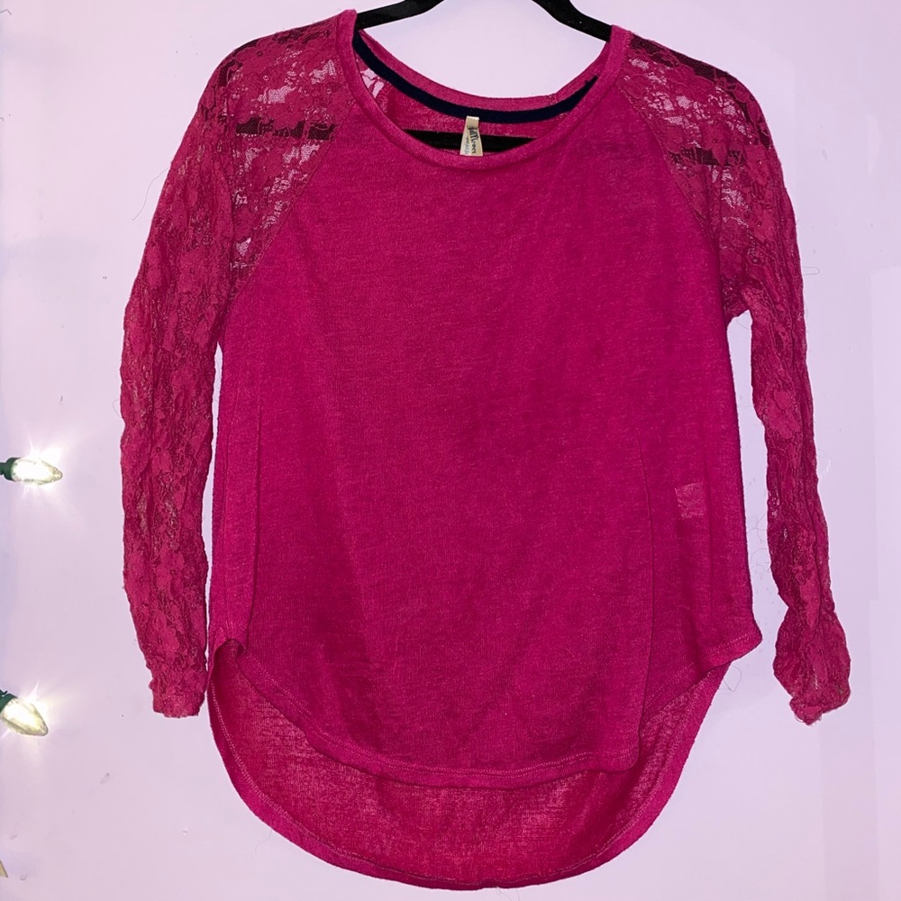 Pink laced top